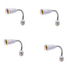 4X LED Light Bulb Holder Converters Adapter Flexible E27 to E27 20cm Length Flexible Extend Socket Base Type Extension