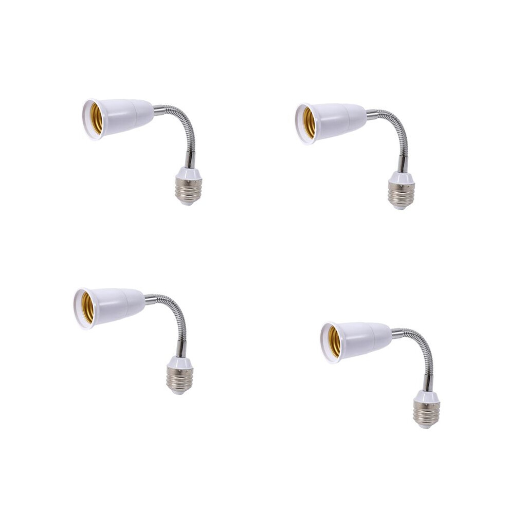 4X LED Light Bulb Holder Converters Adapter Flexible E27 to E27 20cm Length Flexible Extend Socket Base Type Extension