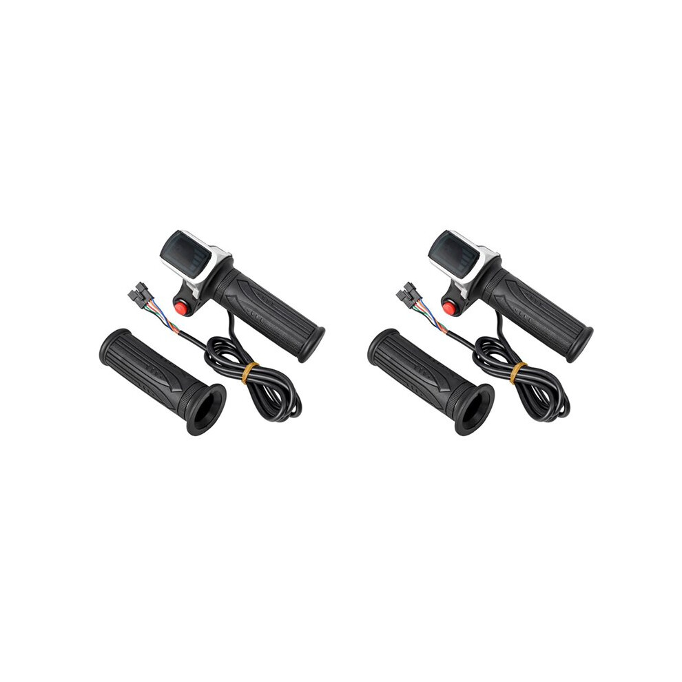 4X Universal Electric Bike Throttle With Lcd Display Handle Throttle For 36V Twist Throttle Scooter E-Bike Parts 6031119178537