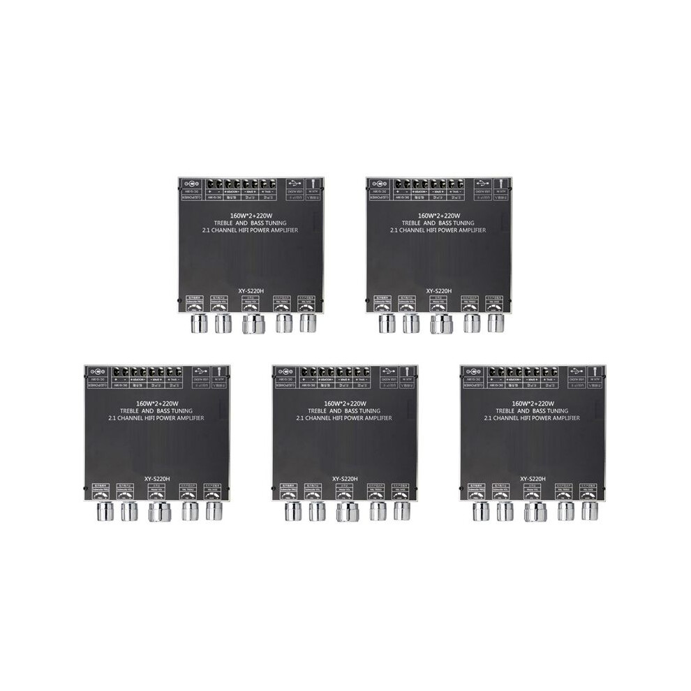 5X Xy-S220h 160Wx2+220W Power Amplifier Board Tda7498 2.1 Dual-Channel Compatible 5.1 Subwoofer Module 6034064176689