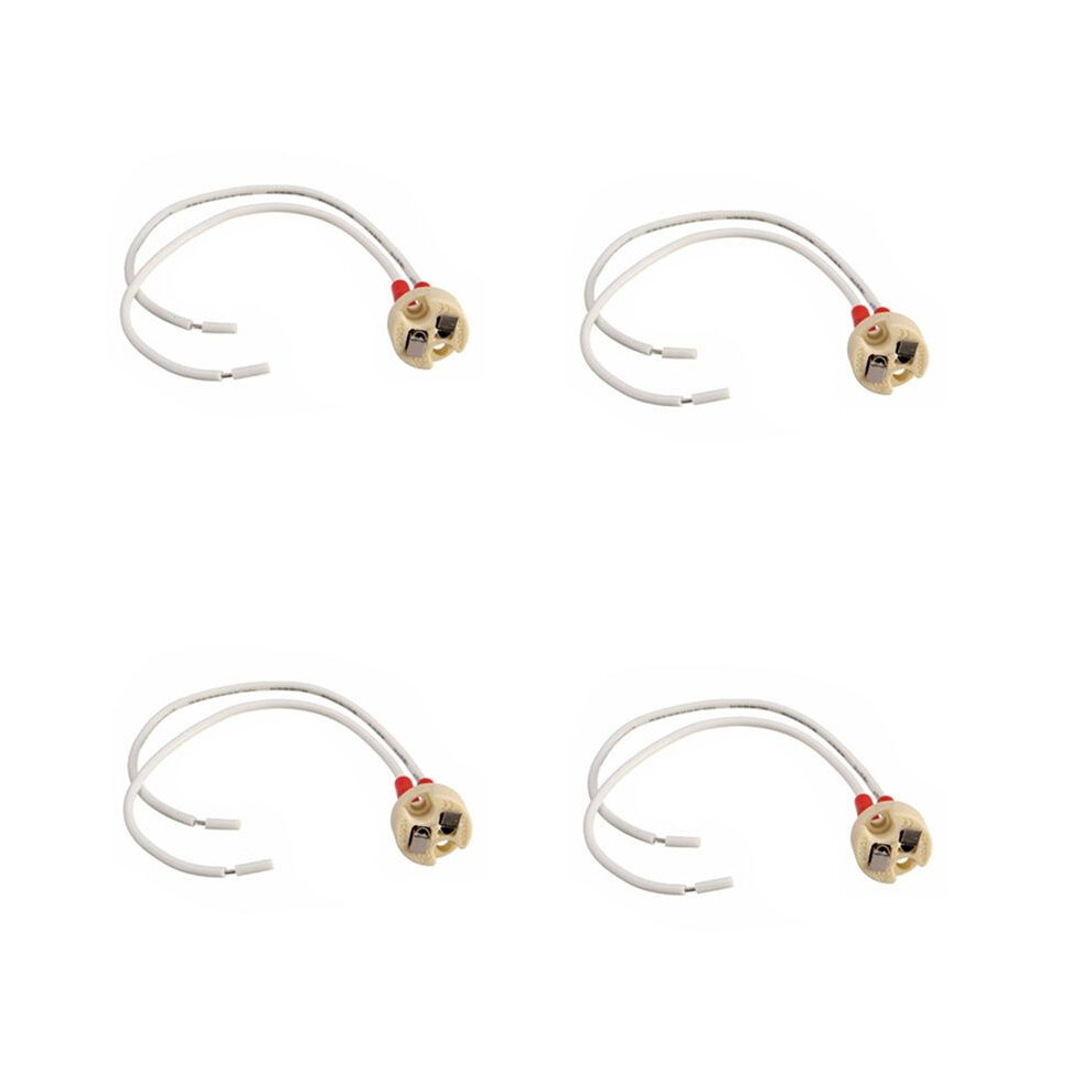 4X Mr16/Gu5.3 Socket Halogen Led Bulb Holder Base Ceramic Cable Main Wire Connector 6034263303596
