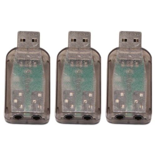 3X USB PC da 3,5 mm per Cuffie Audio Stereo con Microfono per Cuffia Stereo 3D