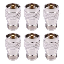 6X UHF Male PL259 to N Female M/F Straight Coax RF Adapter