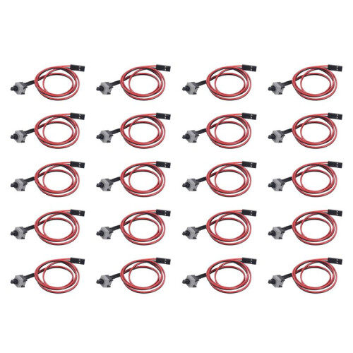 20pcs 20.5 Inch Long Power Button  Cable for PC Switches Reset Computer 1