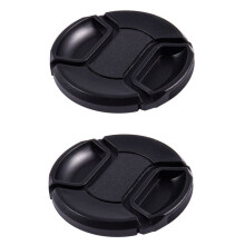 2X Nero 62 mm Centro Pinch Design Coperchio Copriobiettivo Anteriore