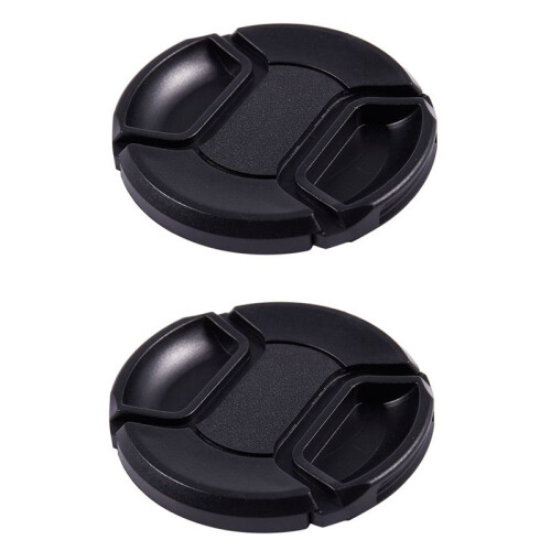 2pièces 62mm Avant Snap- Bouchon Objectif Hood pour