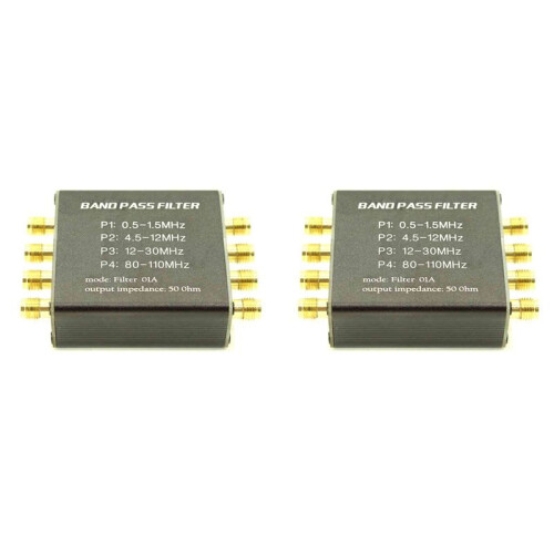 2X Malachite Radio Pre-Filter BPF Bandpass Filter 50 Ohm SMA Socket