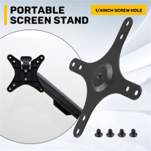 5X Portable Monitor Mounting Bracket Plate VESA 1/4 Inch Screw Hole to 100x100mm 75x75mm, M4 Screw Set Wall Mount Holder