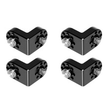 4X Prolunga A Vite 1/4 3/8 Adattatore di Montaggio Ad Angolo Retto di 90 per Monitor Treppiede Trasmissione Immagini Video Gabbia Fotocamera DSLR