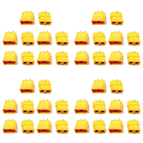 XT60 Connector Pairs - Pack of 20 Pairs
