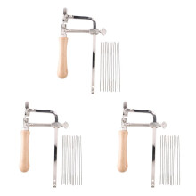 3X Professional Adjustable Saw Bow Wooden Handle of Jewelry Saw Frame Hand Tools Jeweler'S Saw Frame