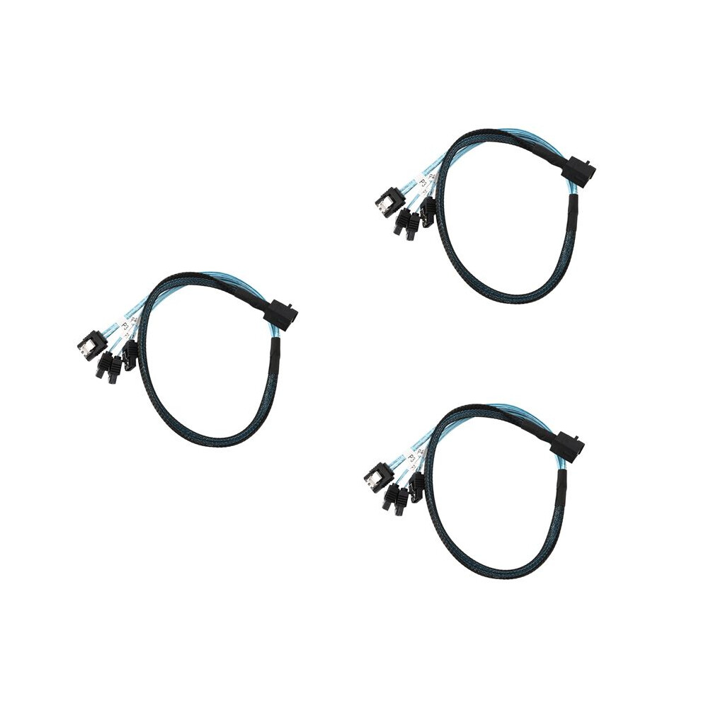 3X Internal Sas To Cable, Sff-8643 To Forward Breakout Compatible With Controller Hard Drive (1.6Ft) 6034087682334