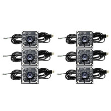 Módulo de Câmera 6PCS 100 Graus 1MP OV9732 1280x720 USB Driver Grátis Foco Manual, com Cabo de 3 Metros para WinXP/7/8/10