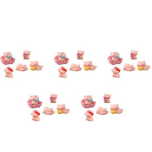 30 Pcs Miniature Pigs Figurines Cute Pig Family Toys Figures DIY Crafts for Fairy Garden Decoration