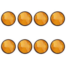8 St 2 Tum Rund Orange Reflektor Universal för Motorcykel ATV Dirt Bike