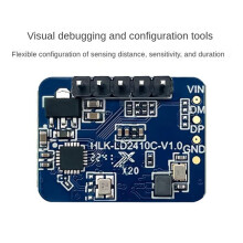 2X HLK-LD2410C 24G-Sensor für Menschliche Anwesenheit, Unterstützt BT-Funktion, App-Radarsensormodul, FMCW-Millimeterwellen-Bewegungserkennung