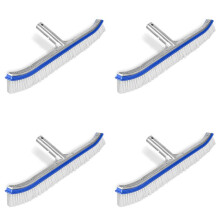 4X Brosse de Piscine, Mur de Piscine et Brosse Ă Carrelage 18 Pouces PĂ´le de Nettoyage de Piscine Brosse de Rechange pour TĂŞte de Brosse, Bleu