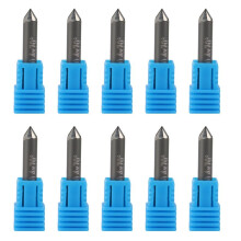 10X PCD Diamond Engraving Bits Engraver CNC Stone Carbide Milling Cutter Granite Marble D6XL40X70degreeX0.4