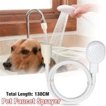 Rubinetto Multifunzionale, Ugello per Doccia, Filtro di Scarico, Tubo Flessibile, Lavandino, Shampoo, Prolunga per Doccia, Bagno, Animali Domestici,
