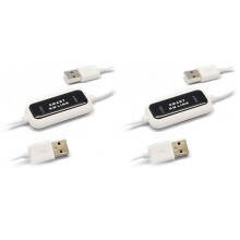 2X USB 2.0 Link PC to PC Keyboard Mouse Share Sync Data Link USB Extension Cable Data File Transfer USB
