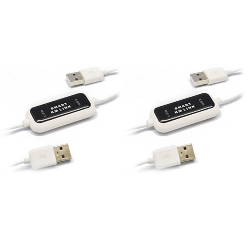 2X USB 2.0   Link PC zu PC Tastatur Maus Share Sync Data Link USB-Verlängerungskabel Datendateiübertragung USB- 1