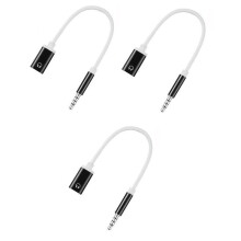 3st 3,5 mm Mannelijke Naar Type C Vrouwelijke Audiokabel, Analoge Audio-Aansluiting Hoofdtelefoon-Audioadapter voor MP3-Speler, Laptop, Tablet B