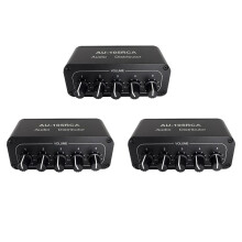 3X 5CH Audio Distributor Stereo Audio Mixer 1 Input 5 Output RCA Splitter for Power Amplifier Active Audio