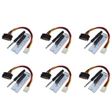 6X NGFF M.2 zu PCI-E 4X Riser Karte M2 Schlüssel M zu PCIe X4 Adapter mit LED Spannungs Anzeige für ETH Bitcoin Miner Mining
