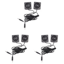 6X Monitor Plakken Extern Geluid Bureau Computergeluid Surround Verborgen -USB-Luidspreker DIY-Desktopluidsprekers