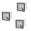 3X SQ48 Analog AC Current Panel Meter Ammeter 0-15A Gauge White + Black 1