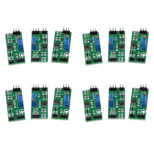 12Pcs LM393 3.5-24V Voltage Comparator Module with LED Indicator High Level Output Analog Comparator Control