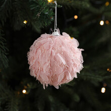 Pink Christmas Foam Balls 3.93", Lightweight Tree Ornaments with Hanging Loop – Compatible with Super Savings Week