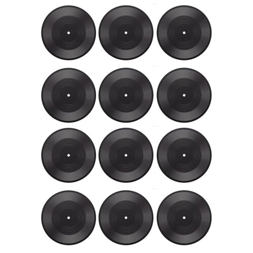 12 Discos de Vinil em Branco de 12 Polegadas, Decoração Vintage de Disco Falso, Discos de Vinil em Branco Falsos para Estética de Parede