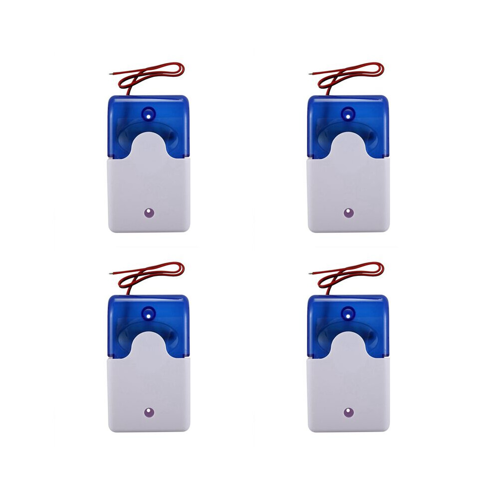 4X Wired Strobe Warning Siren Durable Dc12v Sound Alarm Flashing Light Sound Siren Horn Security Alarm System 115Db 6034085240772