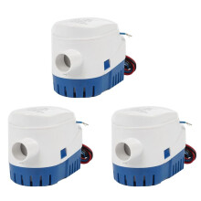 3X 12-V-Bilgenpumpe, 1100 GPH, Automatische Boot-Marinewasserpumpe, Tauchmotor für Yachtboote, Wasserflugzeug-Hausbootpumpe