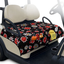 Potahy na sedadla golfového vozíku Daisy Ladybug se 4 kapsami – univerzální pro 2místné vozíky, snadná instalace, kompatibilní s EZGO,