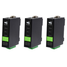 3X Waveshare Przemysłowy Izolowany Moduł Ethernet RS232/485/422 do RJ45 TCP/IP do Modułu Szeregowego Serwer Szeregowy Typu Szynowego [z POE]