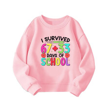 100 Days of School Sweatshirt Long Sleeve for Kids 3-14
