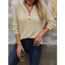 Comfortabele hoodie met lange mouwen voor dames, zachte pullover tuniek met relaxte pasvorm voor de lente en de herfst, casual modieus topje, XL