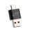 5X Card Reader Aluminum USB Type C OTG Micro-/TF External Memory Card Reader Adapter for Mobile Phone Computer(Black) 5