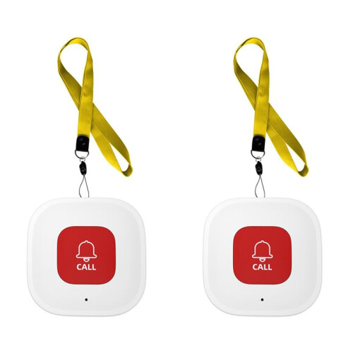 2Pack Tuya WiFi  SOS Call Button Wireless Caregiver Pager Phone Alert Transmitter Emergency Call Button