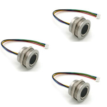 3X R503 Ronde Ronde Ring Indicator LED Controle DC3.3V MX1.0-6Pin Capacitieve Vingerafdruk Module Sensor Scanner-19mm