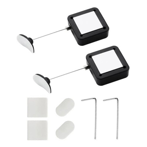 Retractable Remote Control Tethers, Remote Cable Lock , 6.6Ft /2M Remote Control Security Lock for TV and DVD 4 Pcs 1