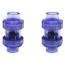 2X Check Valve 3/4 Inch True Union Check Valve Transparent UPVC Check Valve Pipeline Check Valve One-Way Valve