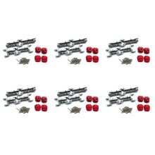 6X Metal Front and Rear Bridge Axle Housing Case for MN D90 D91 MN99 MN99S 1/12 RC Car Upgrade Parts Accessories,Silver