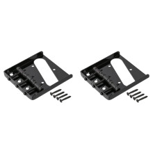2X 3 Saddle Ashtray Bridge Tailpiece for Telecaster Tele Electric Guitar (Black)