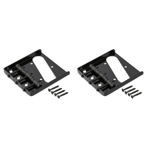 2X 3 Sadel Askfat Bro Bakstycke för Telecaster Tele Elgitarr (Svart)