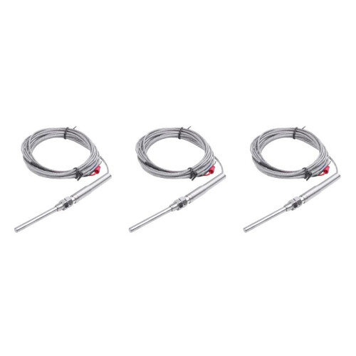 3X K Type 50x5mm 800C Probe Thermocouple Temperature Sensor Cable 9.8ft 3 Meters