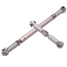 20X RC Stuurstang CNC-Bewerking van Aluminium Stuurstangenset voor WPL 1608T RC Vrachtwagen RC Stuurstangenset, Grijs