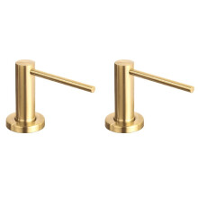 2X Seifenspender für Küchenspüle, Aufsatzpumpe, Handlotion, Eingebaute Flasche, Edelstahl-Seifenspender mit Schraubverschluss, Gold